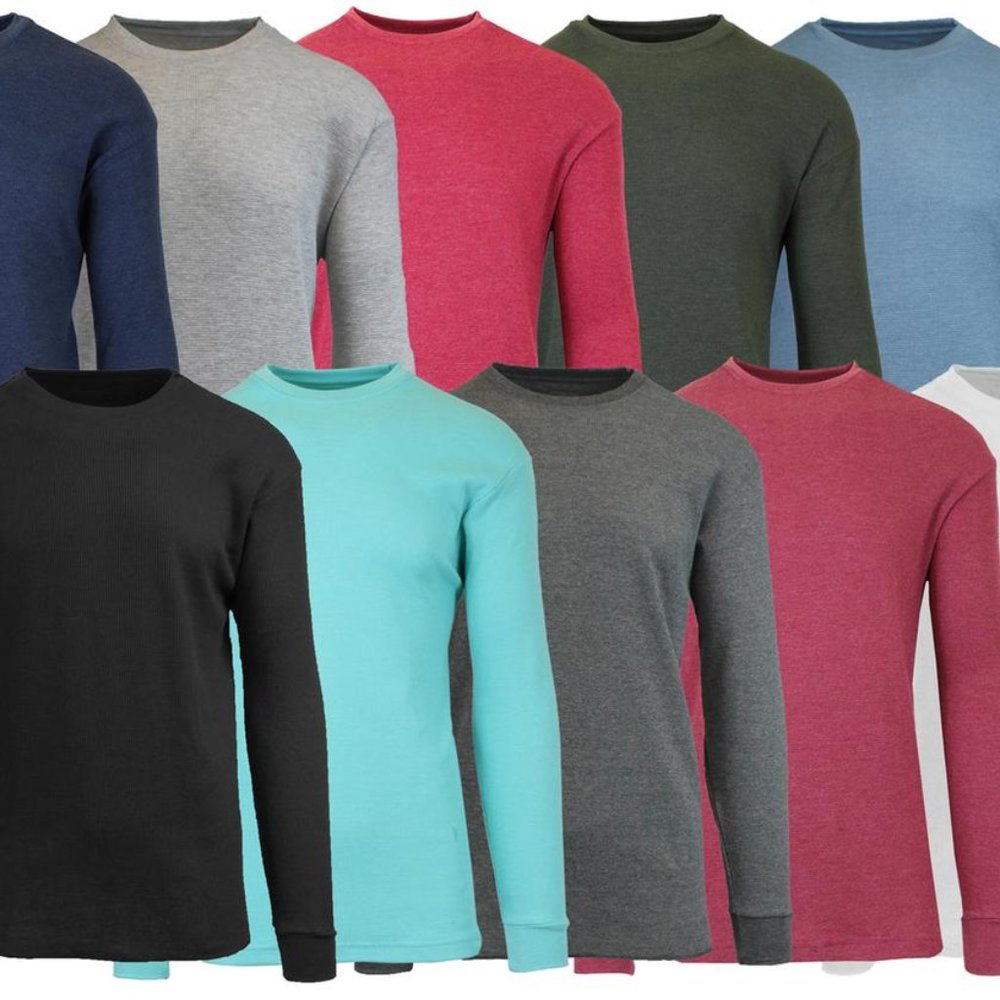 Galaxy By Harvic Men'S Waffle-Knit Thermal shirts